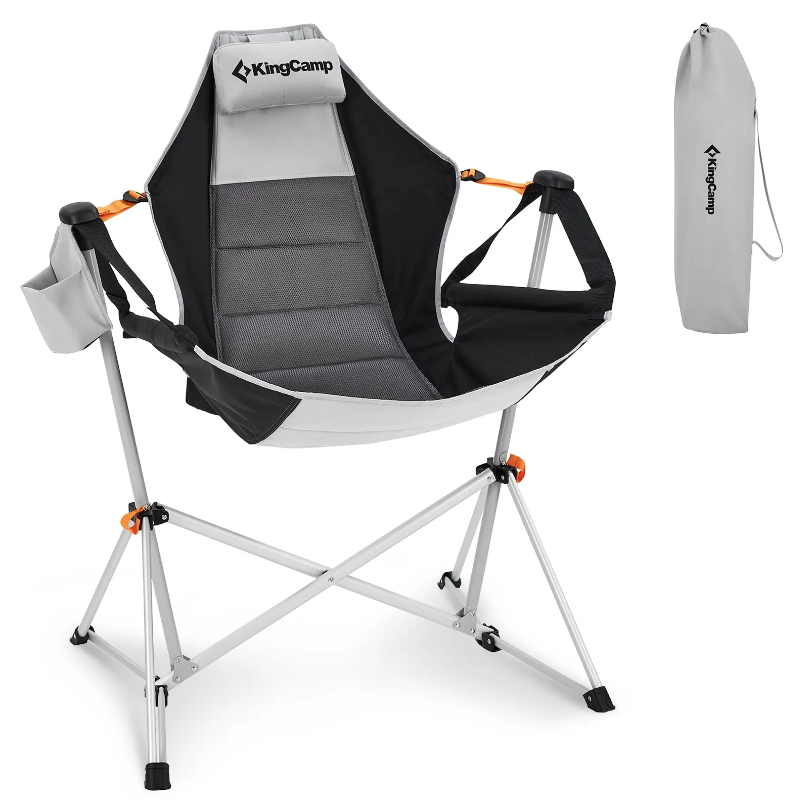KingCamp Portable Swing Recliner Chair with Pillow