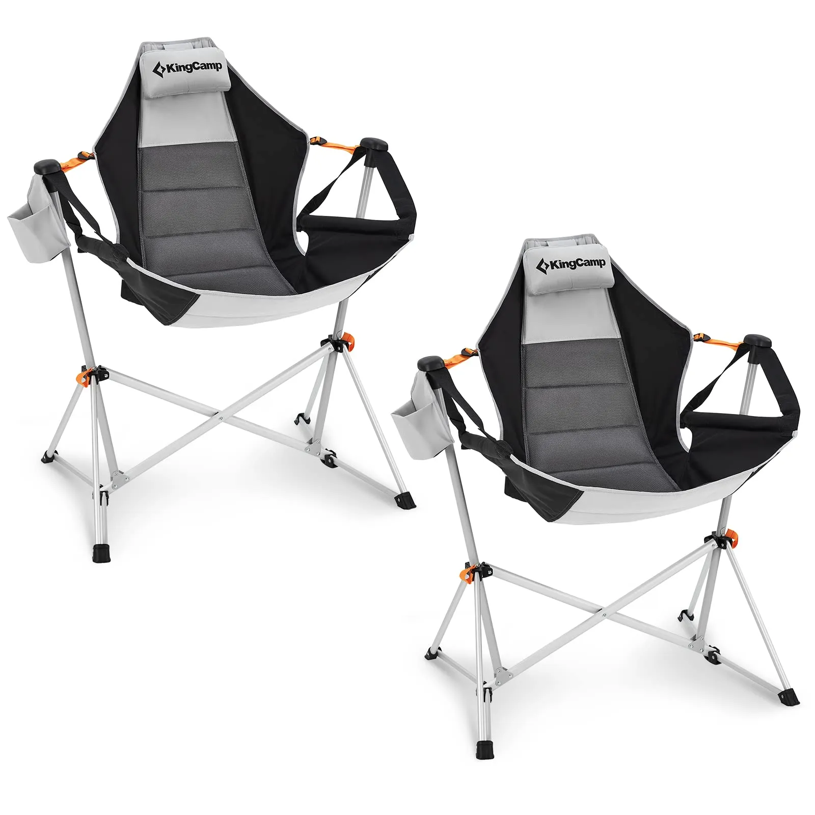 KingCamp Portable Swing Recliner Chair with Pillow