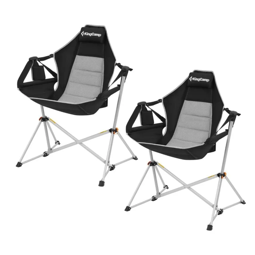 KingCamp Portable Swing Recliner Chair with Pillow