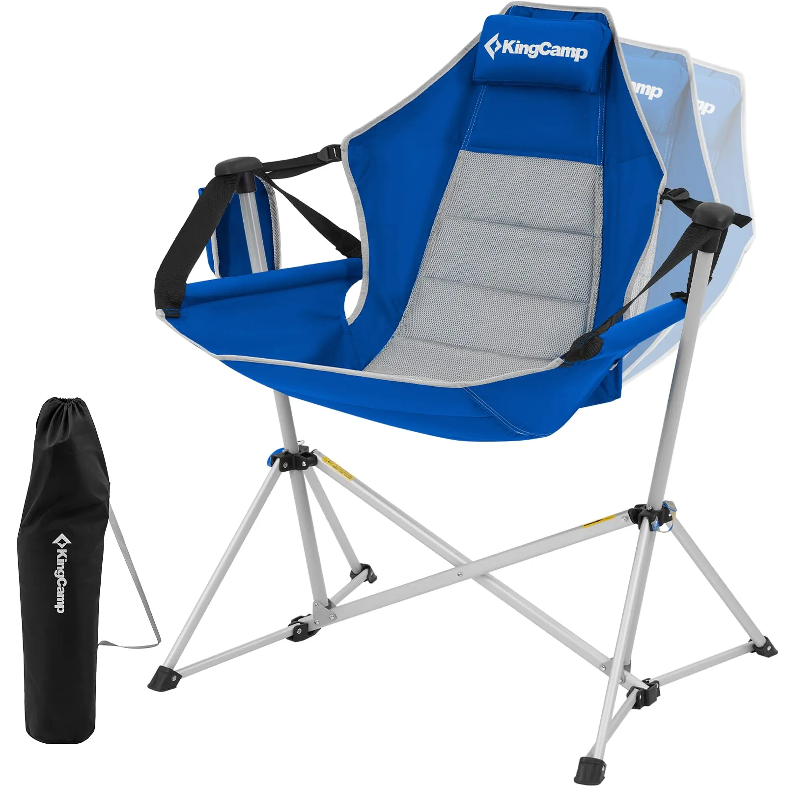 KingCamp Portable Swing Recliner Chair with Pillow