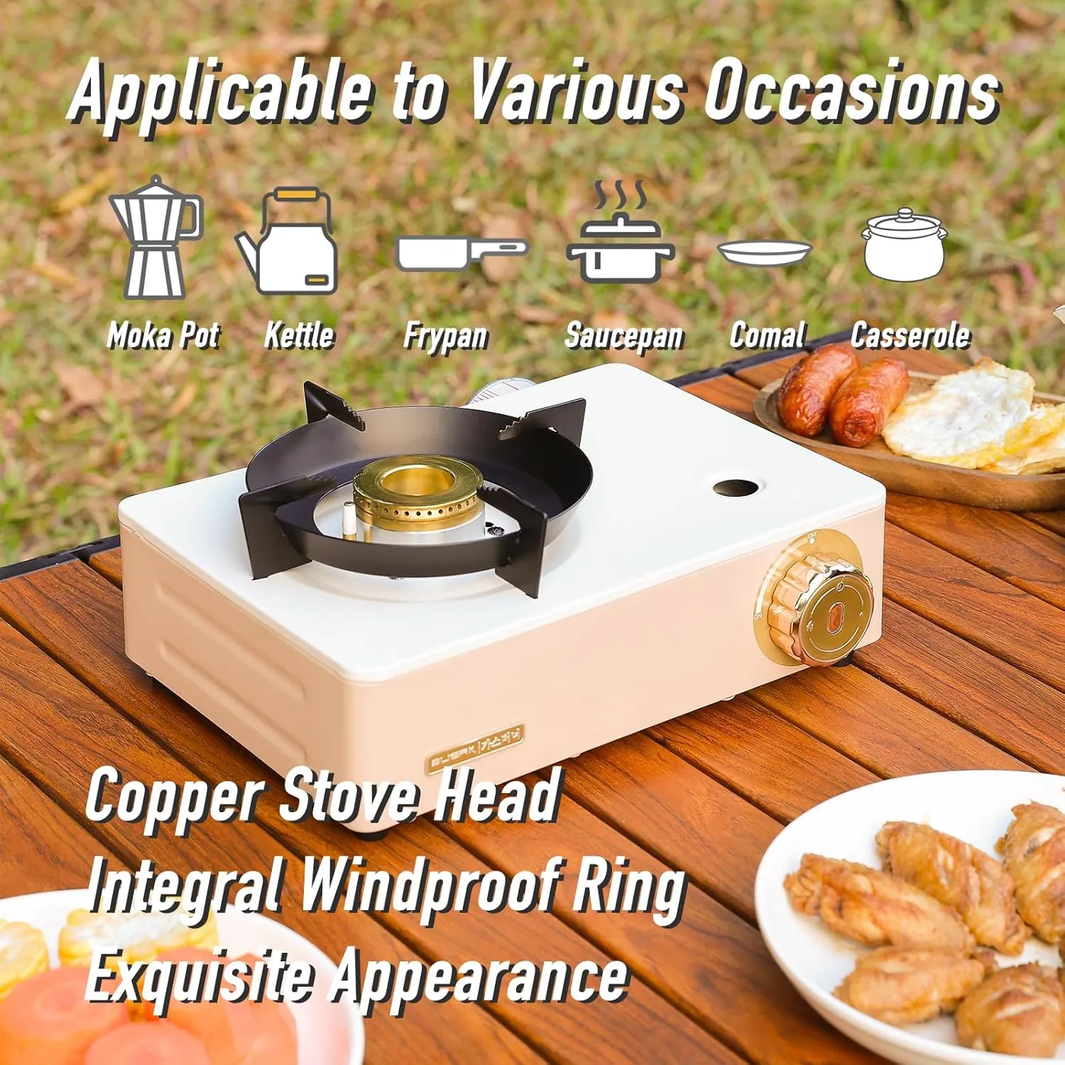 KOSHA Portable Camping Stove with Carrying Case, Single Burner Butane Stove, Dual Fuel Stove, Black Butane & Propane Gas Stove, 21495 BTUs Cooking Stove for Outdoor, Home, Present