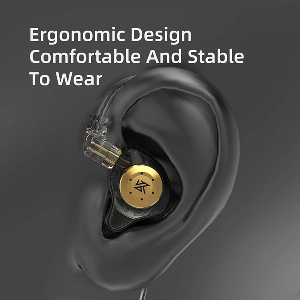 KZ EDX PRO Wired Earbud with Heavy Bass Stereo HiFi Earphone Fit in Ear Suitable for Audiophile,1DD New 10mm Dynamic Driver IEMs in-Ear Headphone with Detachable Cable(Black Without Mic)