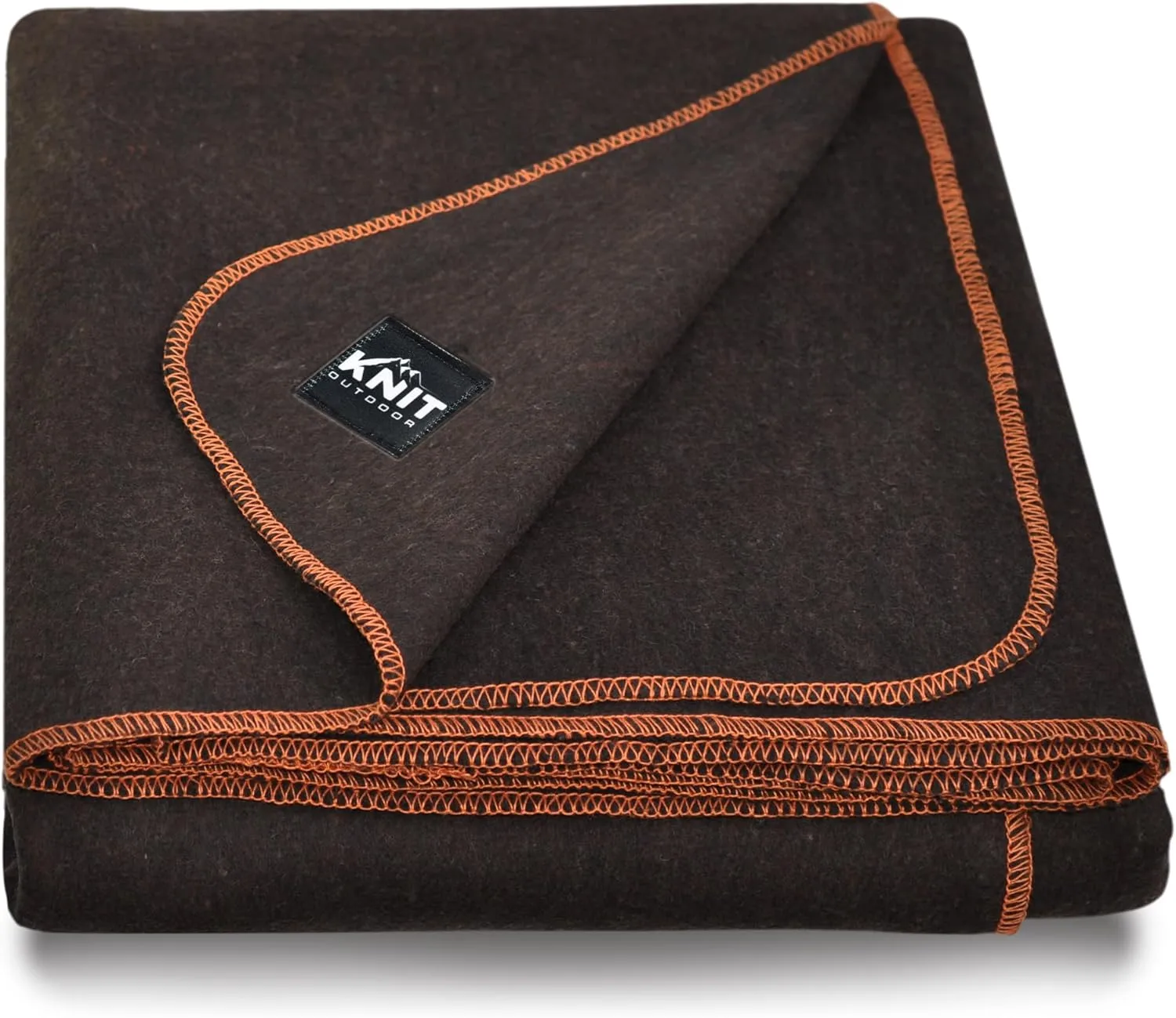 Large Military Wool Blanket - Warm & Thick Emergency Survival Blanket Great for Camping, Outdoors, Sports Events, Picnics, 4.5 lbs, 64" x 88" (Coffee Brown)
