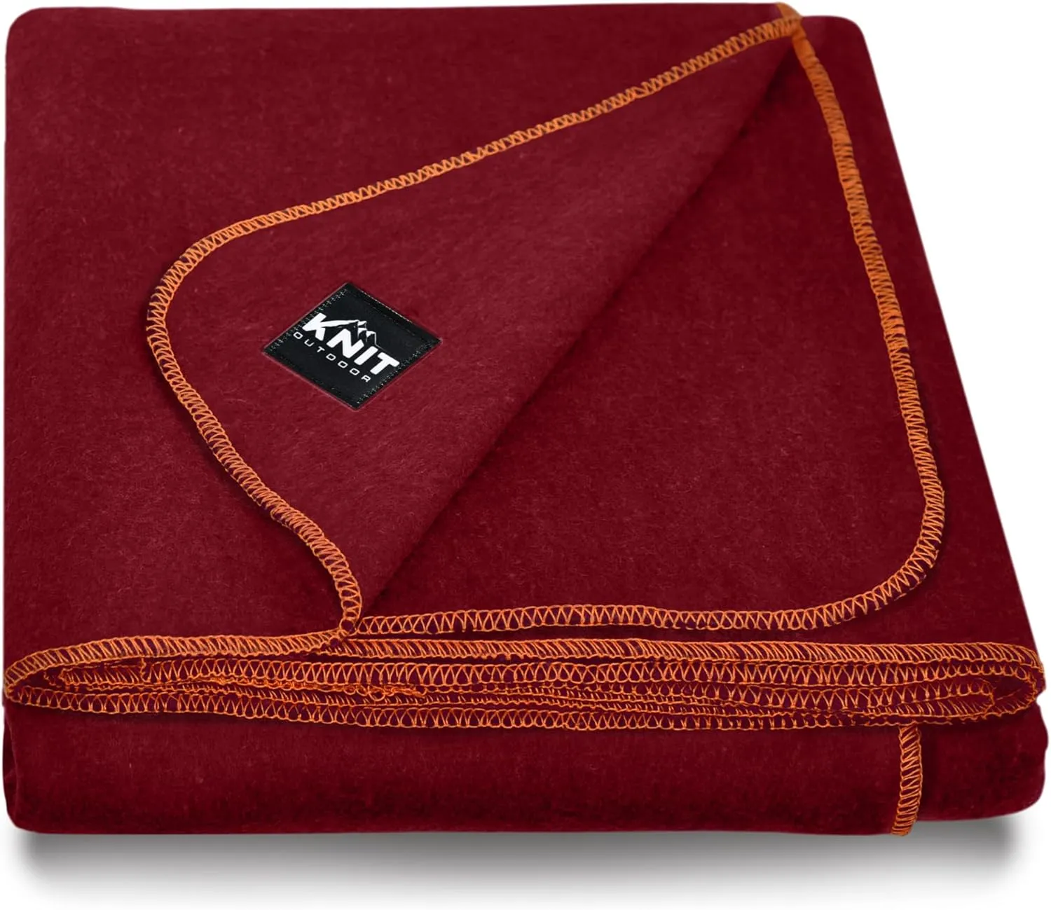 Large Military Wool Blanket - Warm & Thick Emergency Survival Blanket Great for Camping, Outdoors, Sports Events, Picnics, 4.5 lbs, 64" x 88" (Maroon)