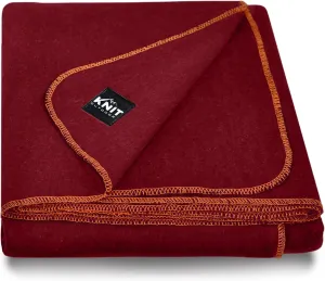 Large Military Wool Blanket - Warm & Thick Emergency Survival Blanket Great for Camping, Outdoors, Sports Events, Picnics, 4.5 lbs, 64" x 88" (Maroon)