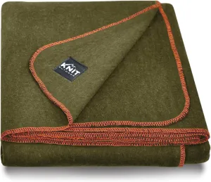 Large Military Wool Blanket - Warm & Thick Emergency Survival Blanket Great for Camping, Outdoors, Sports Events, Picnics, 4.5 lbs, 64" x 88" (Olive Green)