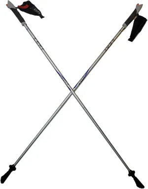 LEKI Nordic Walking Amero Carbon Series Walking Poles Silver 115cm