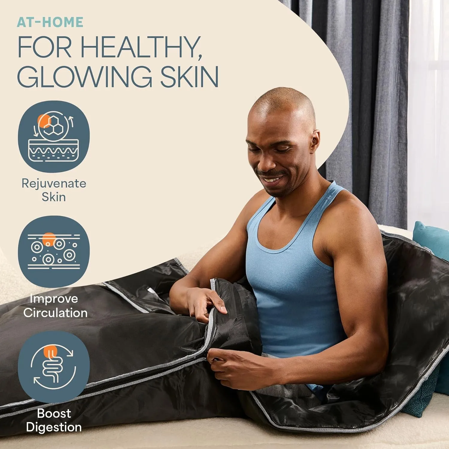 Lifepro BioRemedy Infrared Sauna Blanket – Available in 5 Colors – Portable Far Infrared Home Sauna Bag for Detox, Tension, and Relaxation – Adjustable Temp (86–158°F) & Timer – Includes Detox Wraps