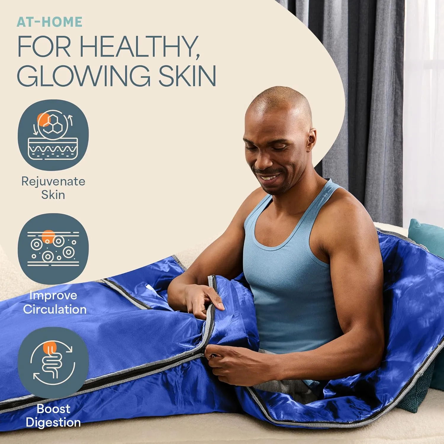 Lifepro BioRemedy Infrared Sauna Blanket - Portable Far Infrared Home Sauna for Detox, Tension, and Relaxation - Adjustable Temperature (86-158°F) - Includes Carry Bag & Detox Wraps