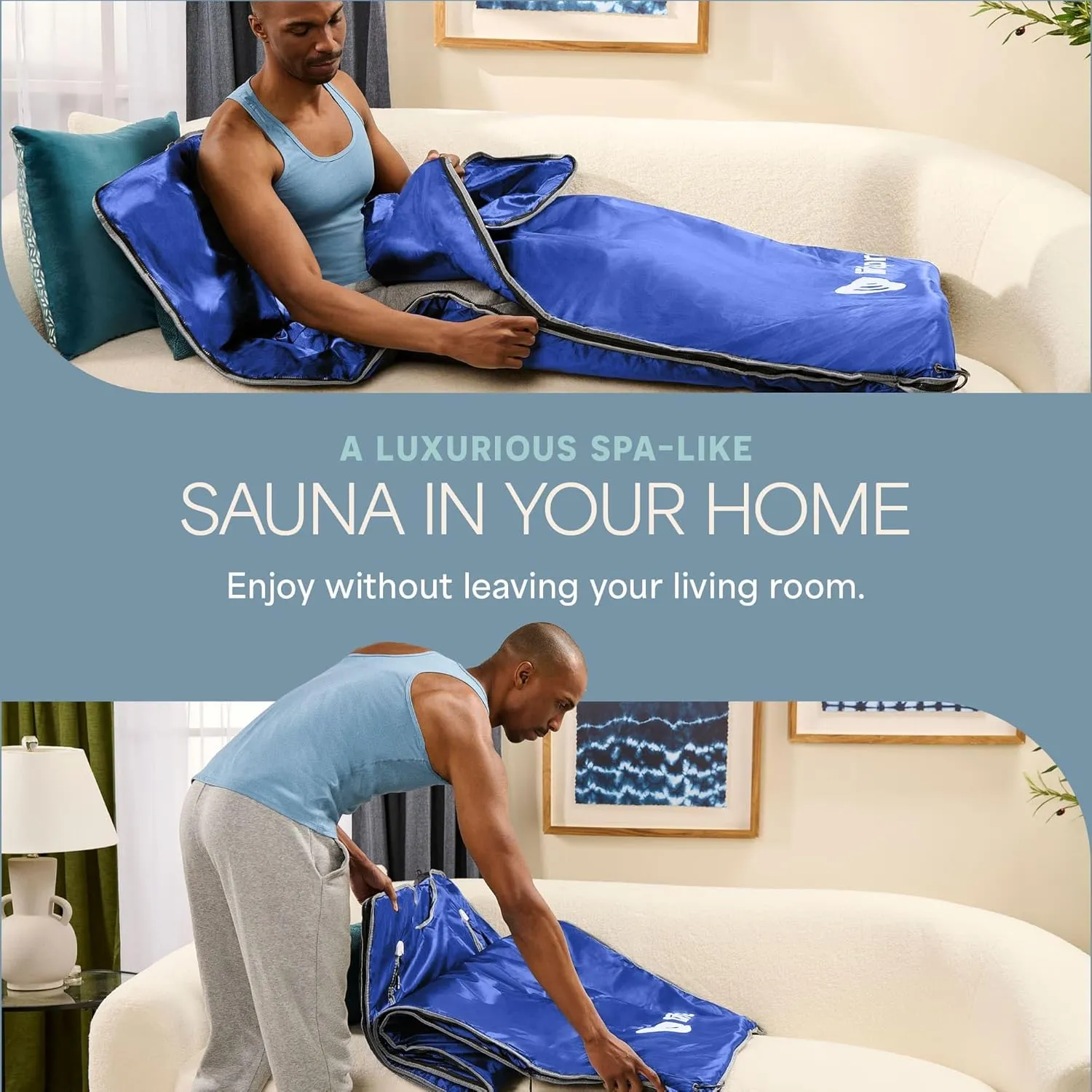 Lifepro BioRemedy Infrared Sauna Blanket - Portable Far Infrared Home Sauna for Detox, Tension, and Relaxation - Adjustable Temperature (86-158°F) - Includes Carry Bag & Detox Wraps