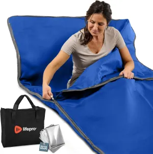 LifePro Infrared Sauna Blanket for Detox & Relaxation – Portable Far Infrared at Home Sauna for Detox, Muscle Tension Release, and Recovery – RejuvaWrap Series with Adjustable Heat Settings