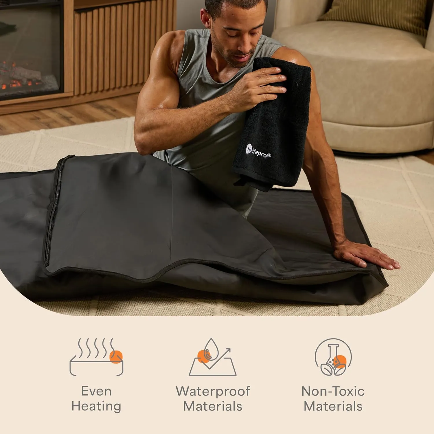 LifePro Infrared Sauna Blanket for Detox & Relaxation – Portable Far Infrared at Home Sauna for Detox, Muscle Tension Release, and Recovery – RejuvaWrap Series with Adjustable Heat Settings
