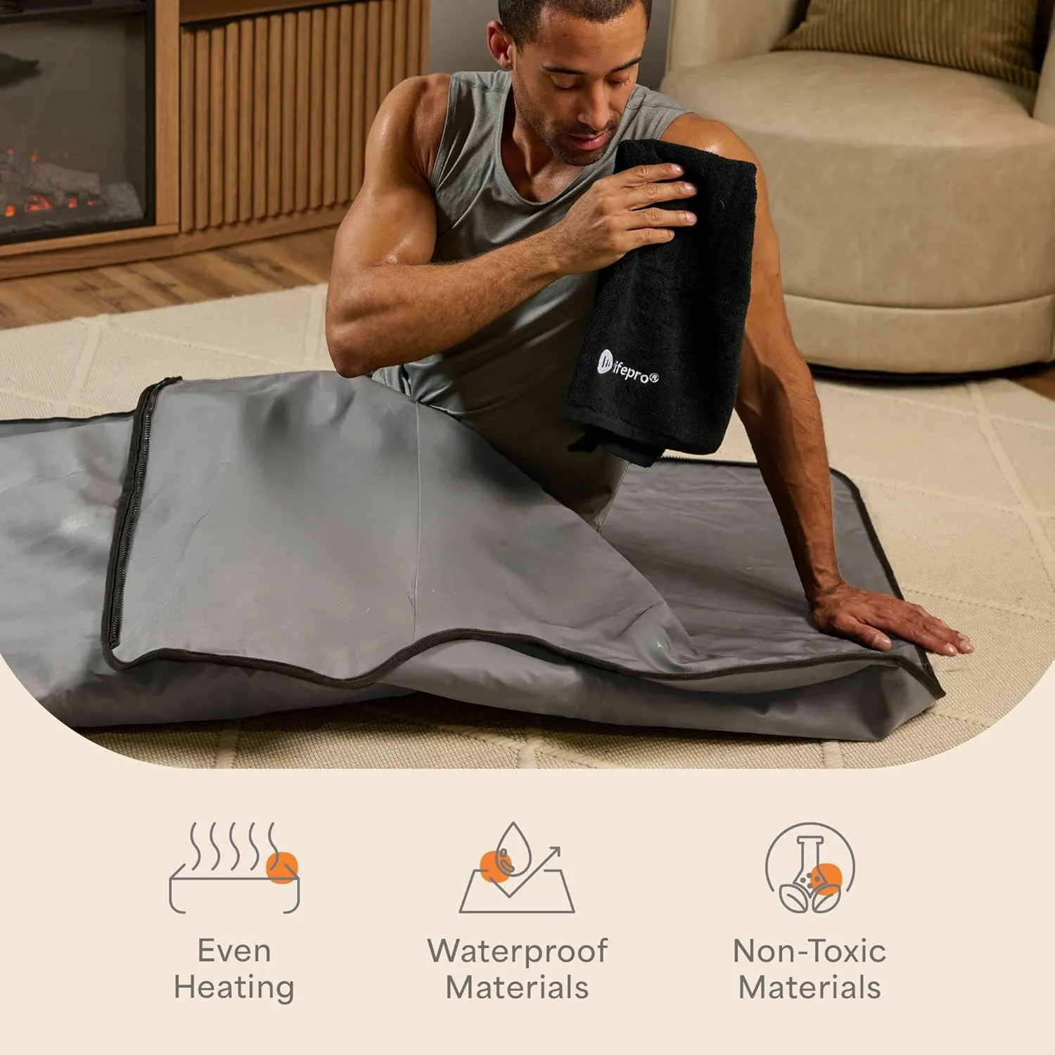 LifePro Infrared Sauna Blanket for Detox & Relaxation – Portable Far Infrared at Home Sauna for Detox, Muscle Tension Release, and Recovery – RejuvaWrap Series with Adjustable Heat Settings