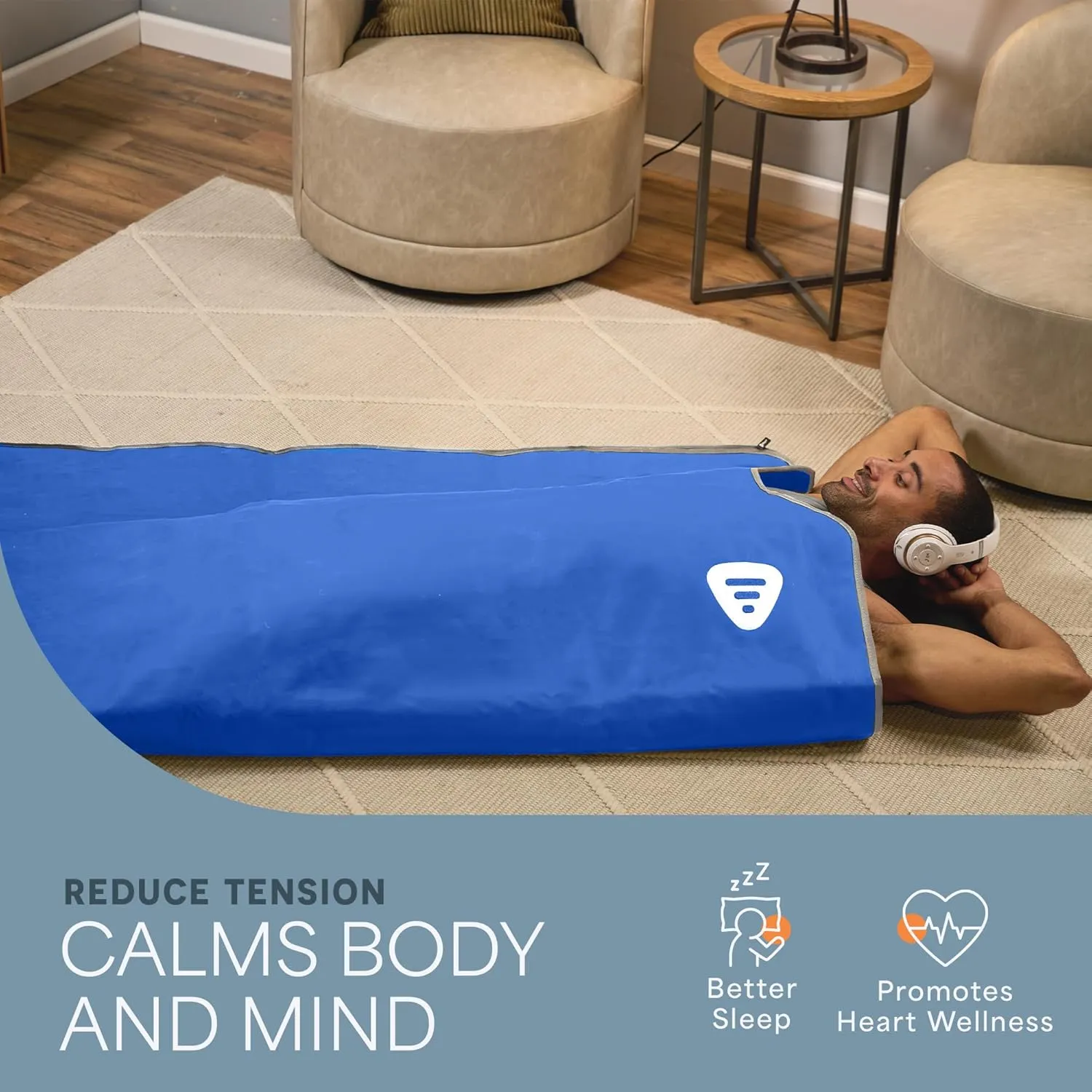 LifePro Infrared Sauna Blanket for Detox & Relaxation – Portable Far Infrared at Home Sauna for Detox, Muscle Tension Release, and Recovery – RejuvaWrap Series with Adjustable Heat Settings
