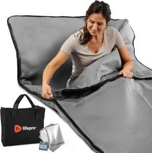 LifePro Infrared Sauna Blanket for Detox & Relaxation – Portable Far Infrared at Home Sauna for Detox, Muscle Tension Release, and Recovery – RejuvaWrap Series with Adjustable Heat Settings