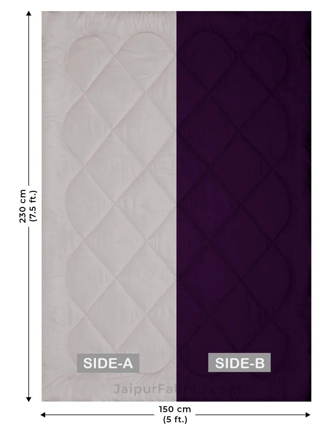 Light Grey Purple Single Bed Comforter