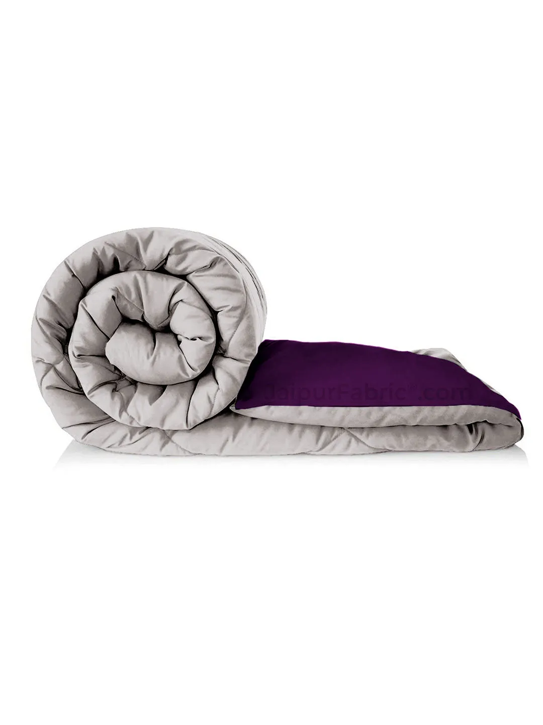 Light Grey Purple Single Bed Comforter