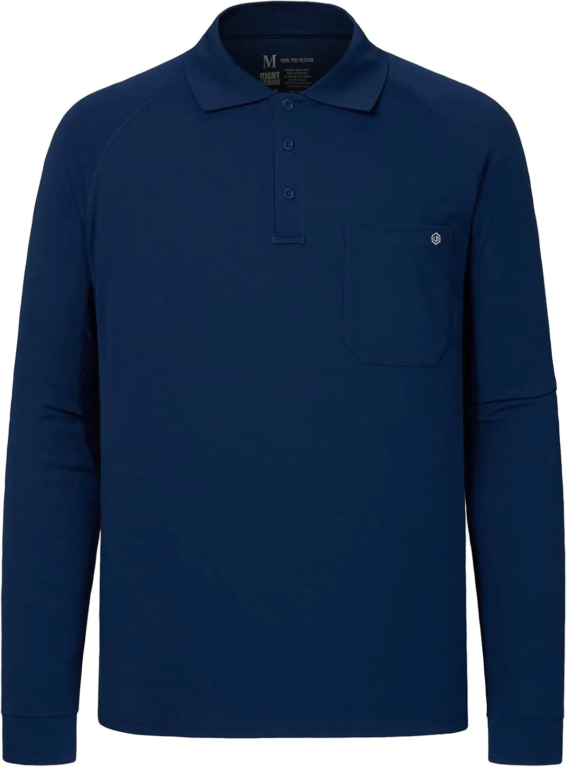 Lightbare Men’s Performance Polo Shirt Moisture Wicking Quick Dry Tactical Pique Shirts Hiking Fishing Golf UPF 50