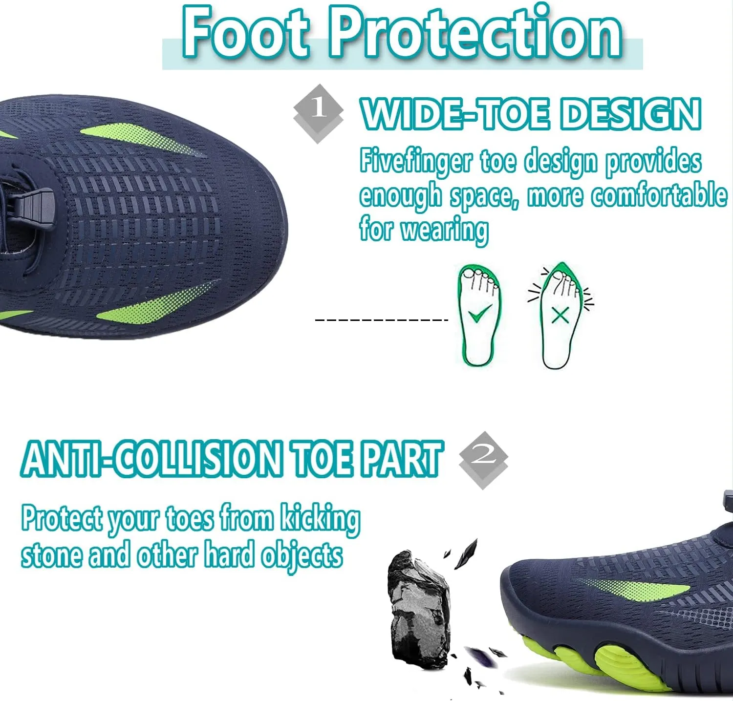 Lightweight Comfortable Water Shoes for Men Women Barefoot Quick Dry Aqua Shoes Outdoor Beach Shoes for Diving Walking Boating Swimming Surfing Yoga