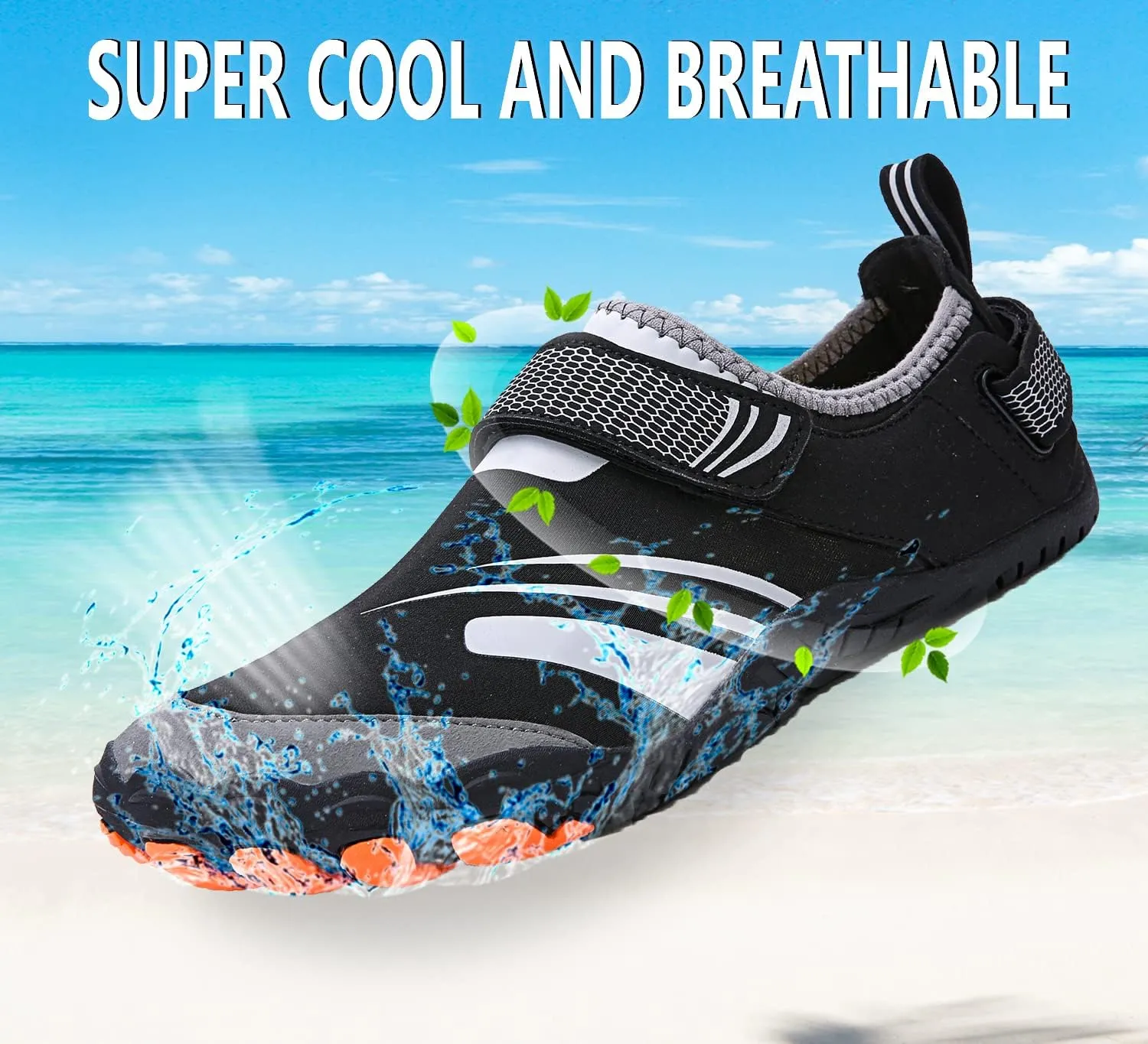 Lightweight Comfortable Water Shoes for Men Women Barefoot Quick Dry Aqua Shoes Outdoor Beach Shoes for Diving Walking Boating Swimming Surfing Yoga