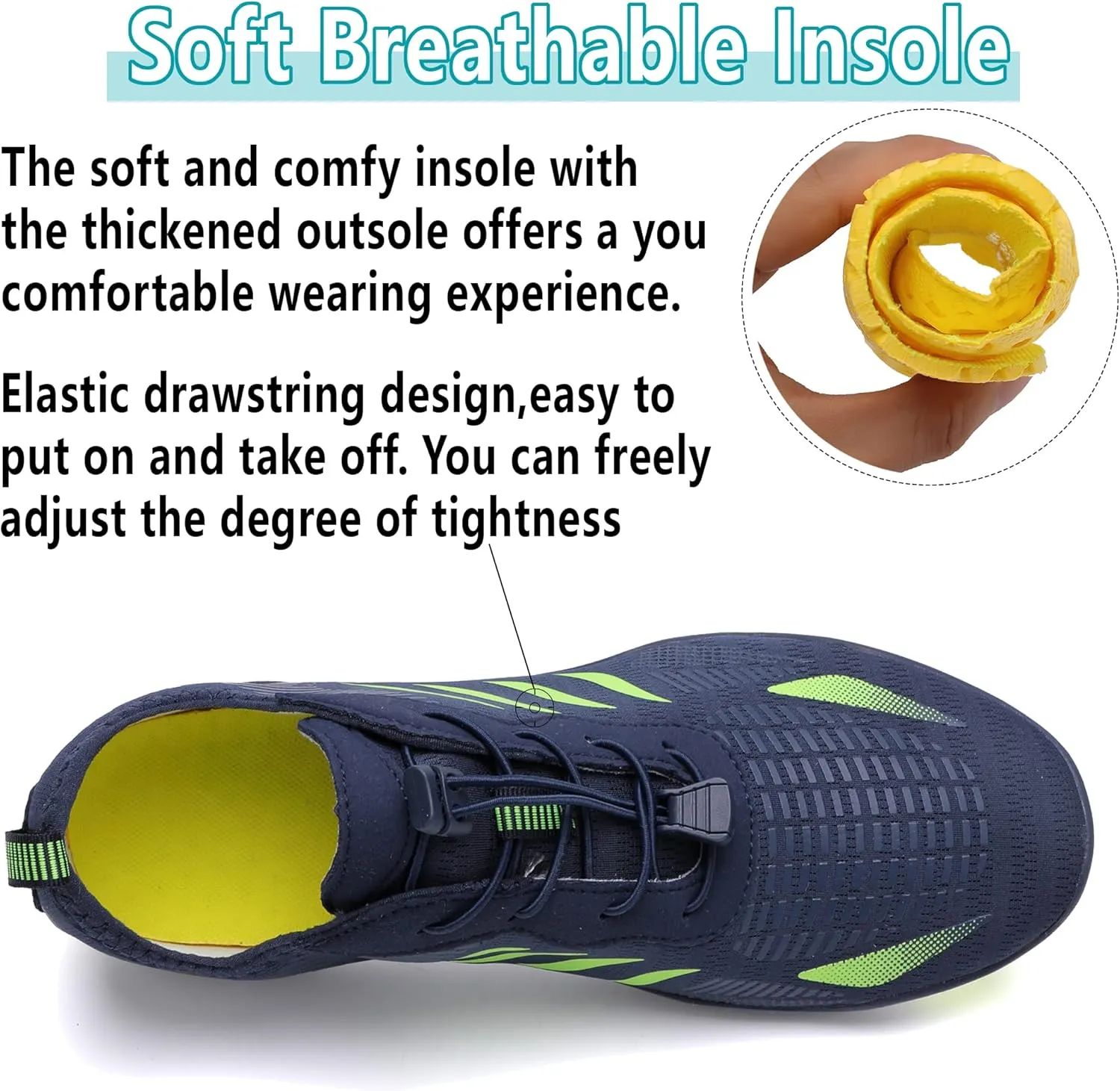 Lightweight Comfortable Water Shoes for Men Women Barefoot Quick Dry Aqua Shoes Outdoor Beach Shoes for Diving Walking Boating Swimming Surfing Yoga