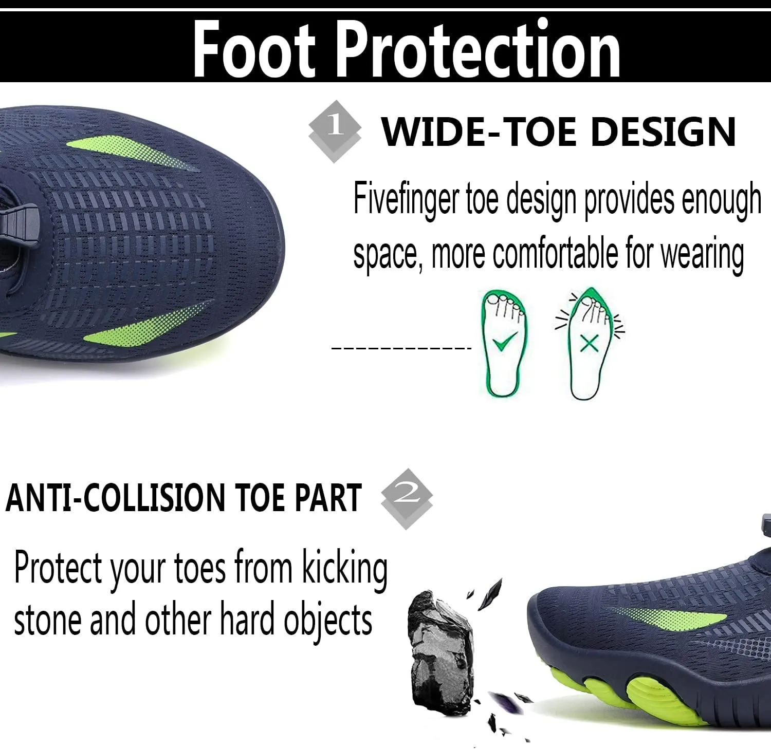 Lightweight Comfortable Water Shoes for Men Women Barefoot Quick Dry Aqua Shoes Outdoor Beach Shoes for Diving Walking Boating Swimming Surfing Yoga