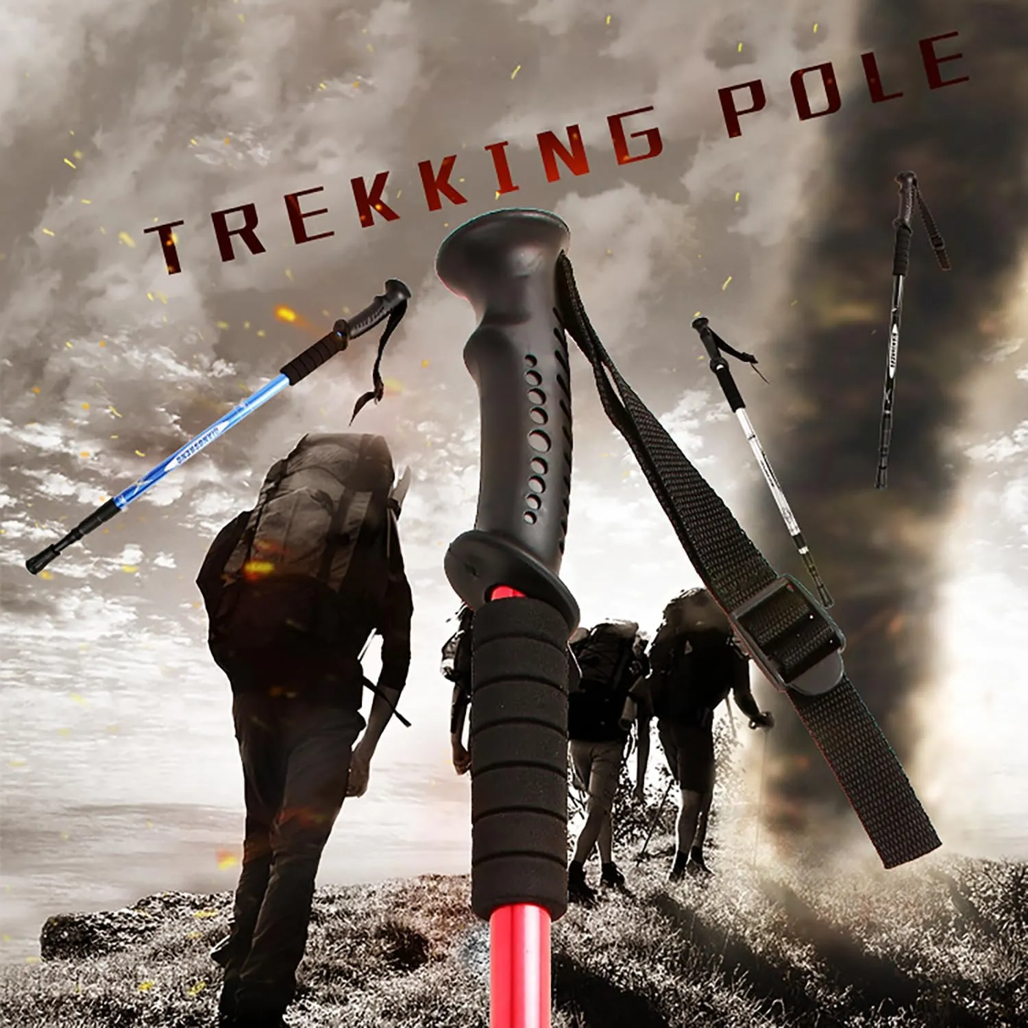 Lightweight Trekking Poles,Tech Lightweight Aircraft-Grade Aluminum Trekking Poles,Retractable Hiking Poles,Ultralight for Hiking, Camping, Mountaining, Backpacking, Walking, Trekking