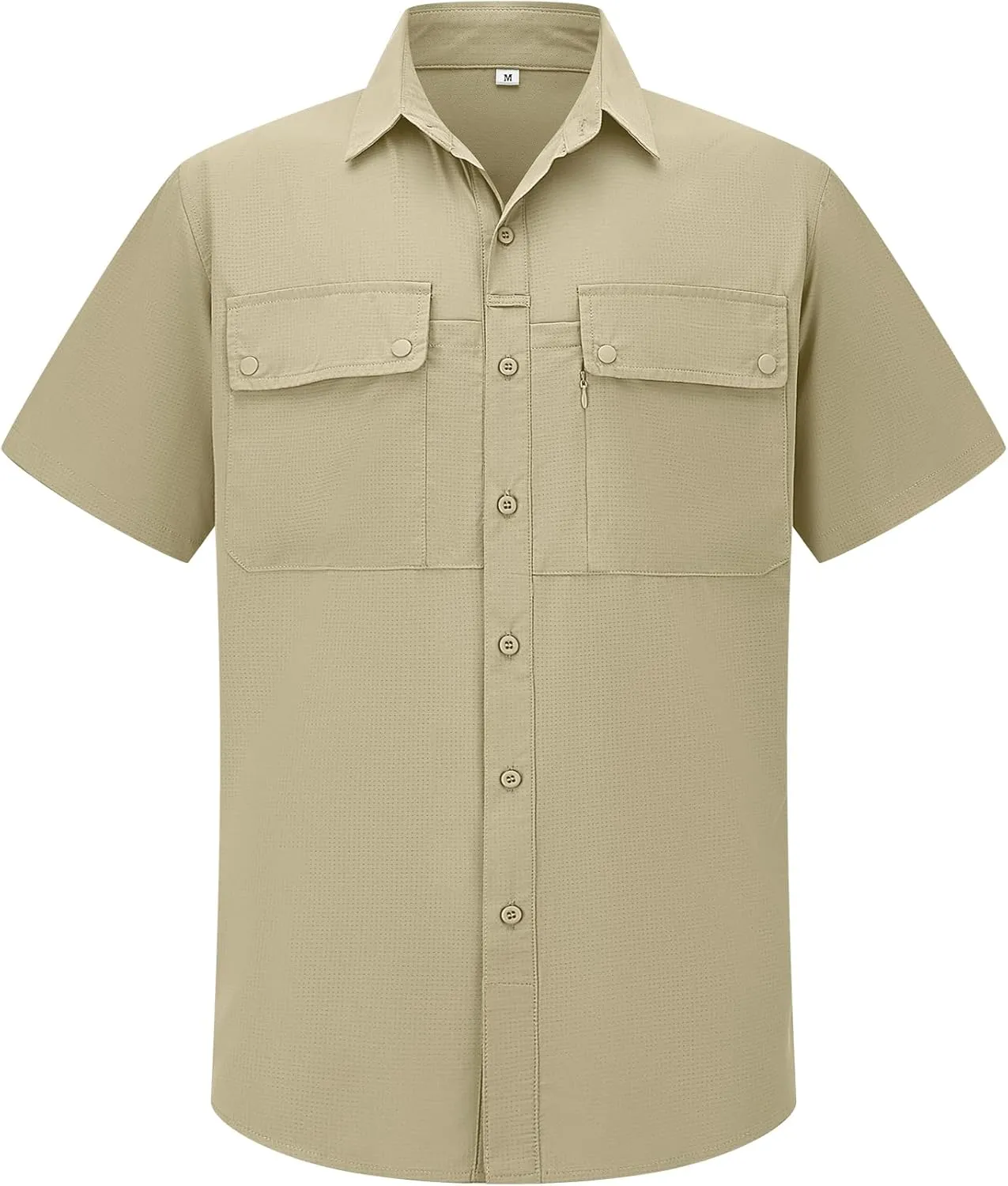 linlon Safari Shirt Men Short Sleeve UPF 50 UV Sun Protection Quick Dry Hiking Fishing Shirts