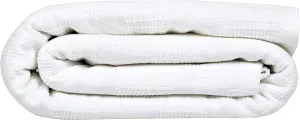 Linteum Textile Supply Thermal Blanket (White, Queen) Long Lasting and Durable Snag-Free Soft Blanket, Made from 100% Cotton Material for Home, Hospitals, 90x90 Inches