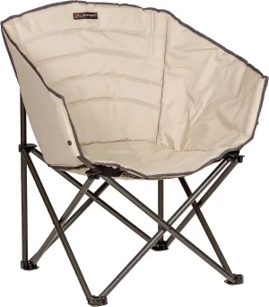 Lippert Campfire Barrel Chair - Sand, Comfortable Barrel Shape with High-Loft Cushioning, Foldable, Powder Coated Steel, Lightweight, Durable Polyester or Oxford Fabrics for Outdoors, 2022114799