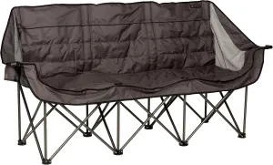 Lippert Campfire Folding Couch - Dark Grey, High-Loft, Foldable Sofa, Dual Cup Holders, Power Coated Steel Frame, Durable 600D Outdoor Polyester Fabric, 500 lb. Capacity, 2022114796