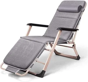 Lounge Chair Recliners Folding Recliner, Zero with Armrests Folding Lounge Chair Widened Chair ForIndoorLazy Chair OutdoorGarden Fishing Beach Camping Deck Reclining Chair