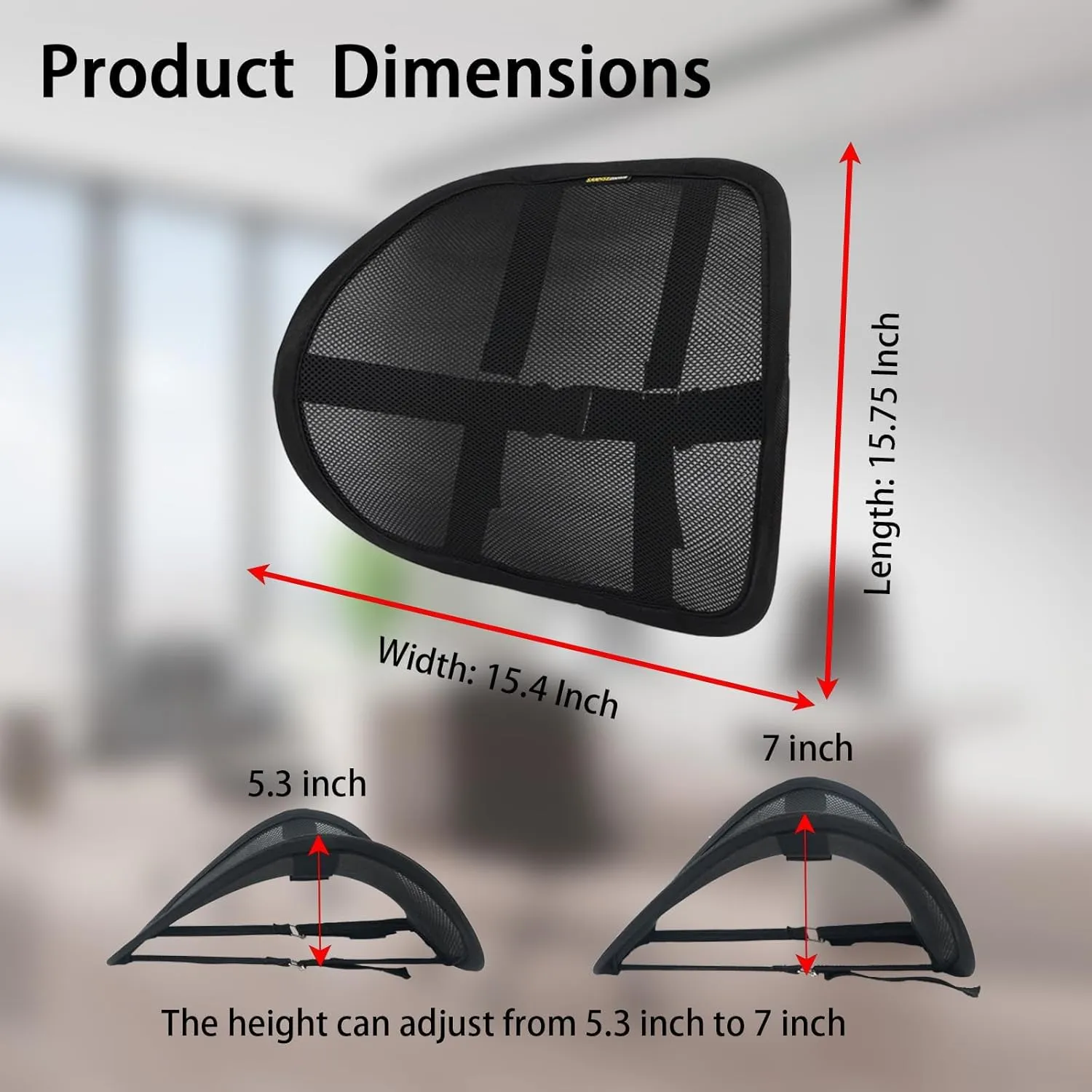 Lumbar Support Back Support for Office Chair 2 Pack Lumbar Support Pillow for Car Chair Back Support with Double Layer Breathable Mesh & Adjustable Straps