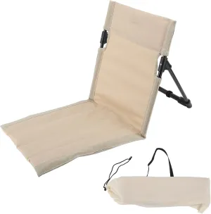 Luqeeg Beach Mat Lounge Chair, Portable Reclining Beach Mat with Backrest, Foldable Camping Sand Chair, Includes Tote, Ideal for Sunbathing, Tanning, Outdoor Activities