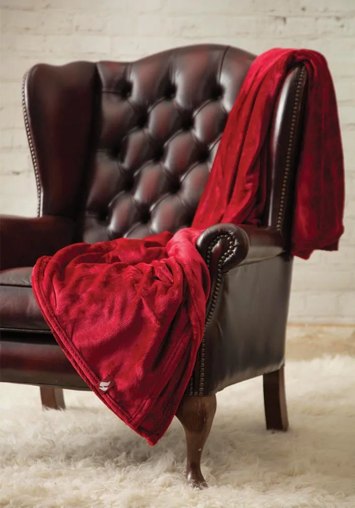 Luxury Fleece Thermal Blanket/Throw - Cranberry