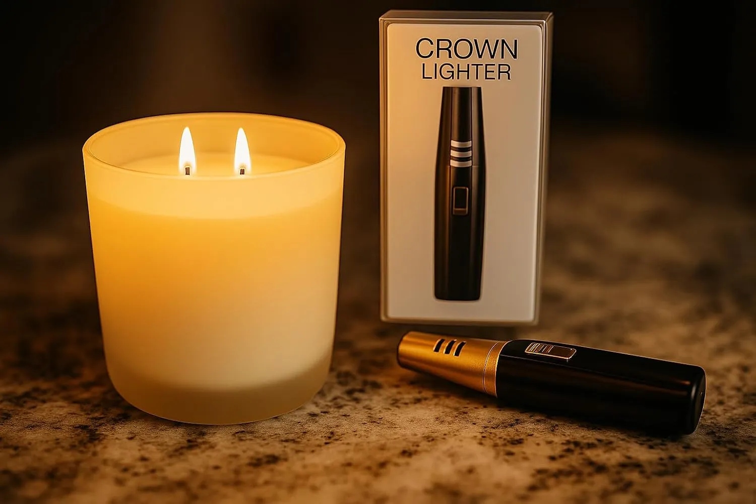 Luxury Home Decor Torch (butane sold separately) Light Relaxing Healing Candles, Stress Relief Cooking, Baking, Grilling, House Warming Gift, Gifts for Women, Gift for Mom, Gifts for Men, Gift for Dad