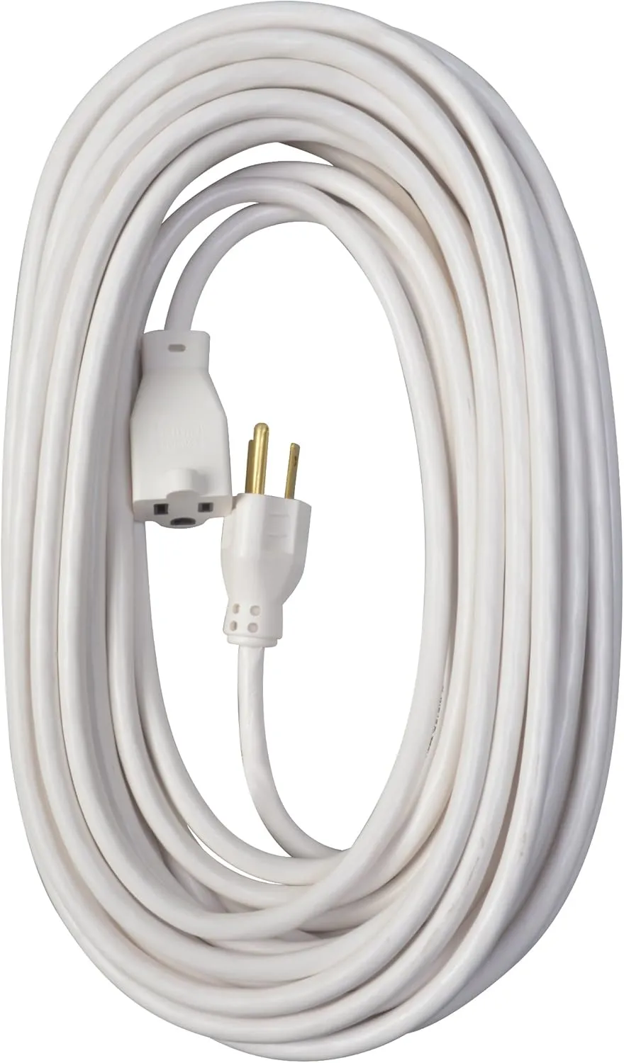 MacSports Outdoor Folding Lounge Chair and Woods 40' Extension Cord with Power Block, 16/3 White