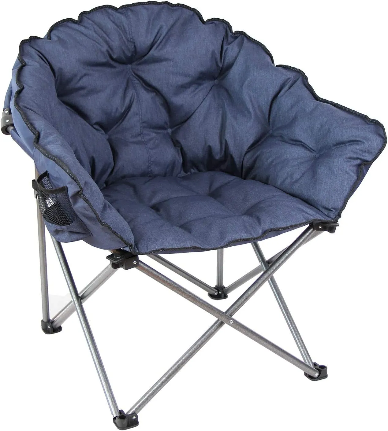 MacSports Outdoor Folding Lounge Chair and Woods 40' Extension Cord with Power Block, 16/3 White