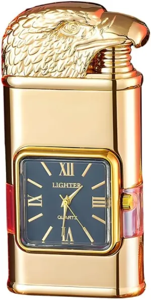 Magic Dual Flame Eagle Lighter – Windproof Refillable Torch Lighter with Adjustable Flame & Visible Fuel Tank – Unique Zinc Alloy Design, Ideal Gift for Men