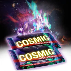 Magical Flames Fire Color Changing Packets for Fire Pit & Fireplace - Rainbow Fire Color Packets for Campfire - Camping Accessories for Kids & Adults (Cosmic 12 pk)