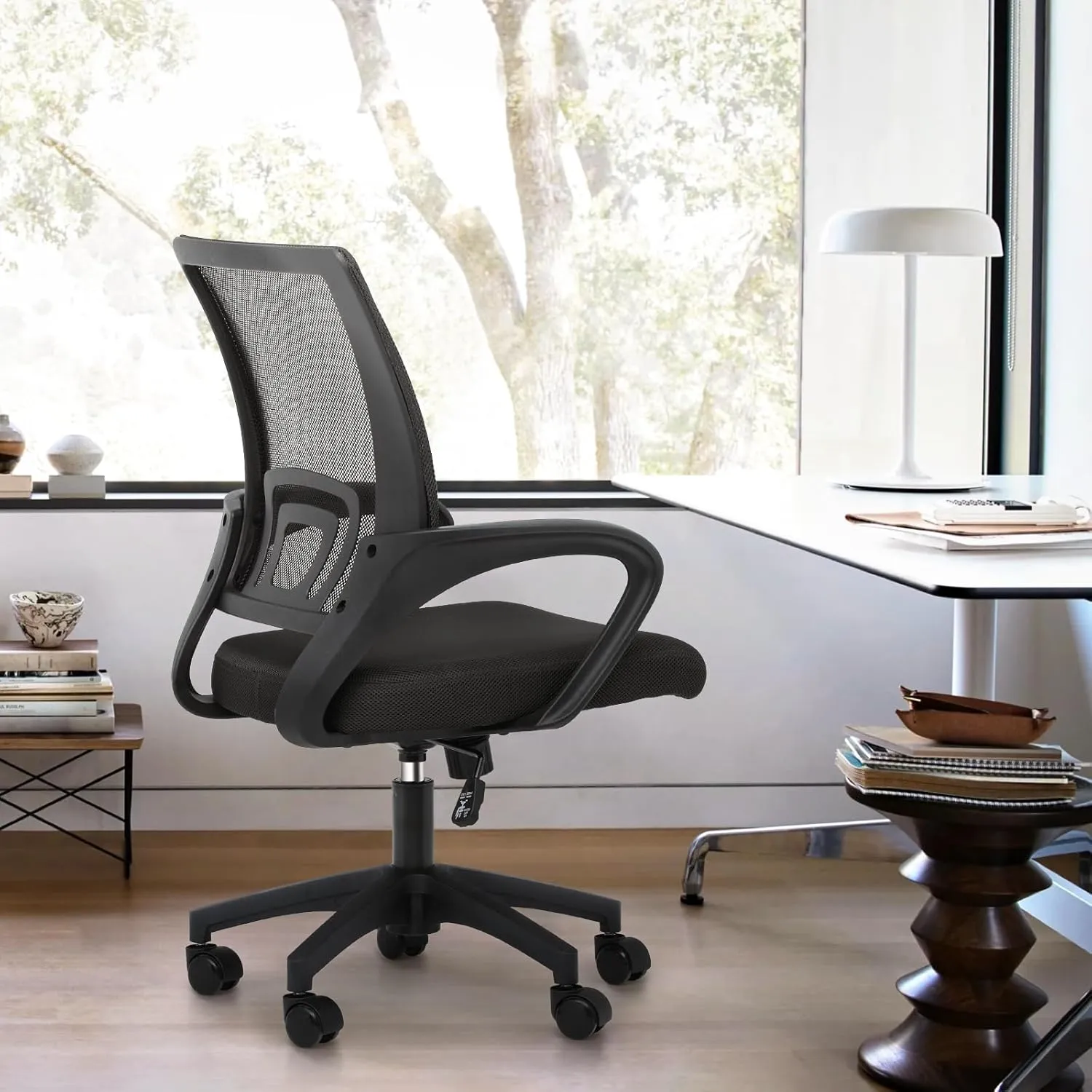 Magshion Office Mesh Chair Set of 2, Breathable Mesh, Rolling Swivel Task Chairs for Home Office, 2 Pack Comfortable Computer Chair, 300 Lbs Capacity, Black