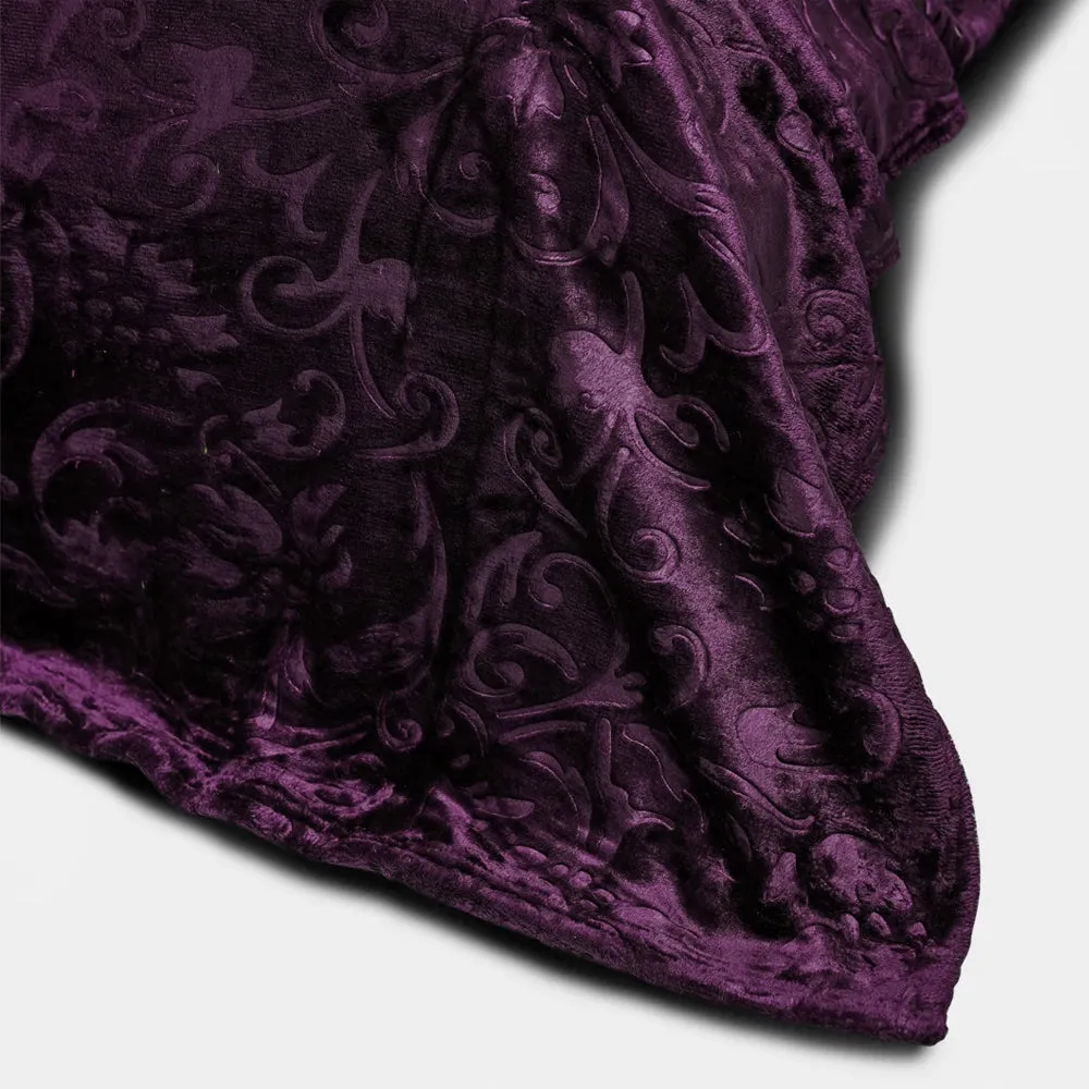 Mansion Double Bed Blanket Flannel - Purple