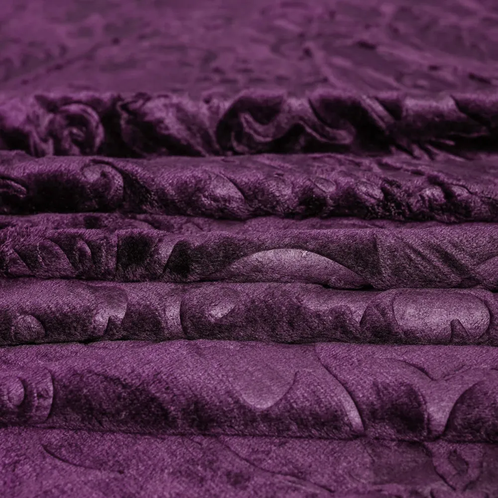Mansion Double Bed Blanket Flannel - Purple