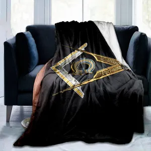 Master Mason Blue Lodge Blanket - Gold & Black