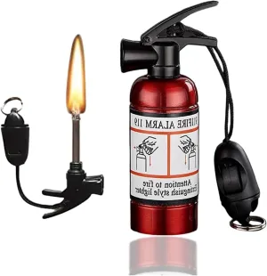 Match Keychain Lighter, Kerosene refillable, Waterproof Permanent Match Lighter, Flint Metal Lighter, Suitable for Outdoor Camping Survival Gear (Kerosene not Included) - Silver(Red-1)