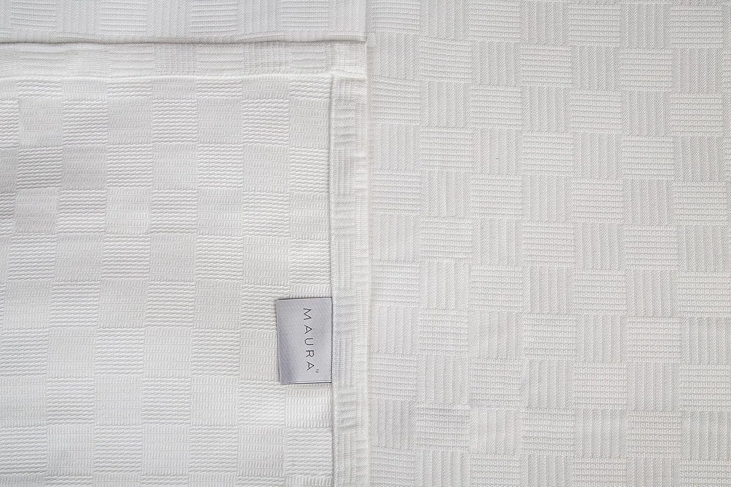 MAURA All Season Cotton Decorative Thermal Bed Blankets, Classic Basket Wave Breathable, Super Soft, Cozy Blanket and Perfect for Layering Any Bed. King Large Size 108”x 90”