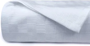 MAURA All Season Cotton Decorative Thermal Bed Blankets, Classic Basket Wave Breathable, Super Soft, Cozy Blanket and Perfect for Layering Any Bed. King Large Size 108”x 90”