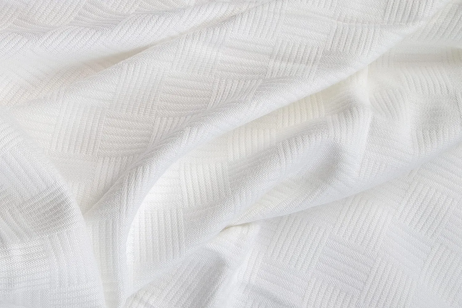 MAURA All Season Cotton Decorative Thermal Bed Blankets, Classic Basket Wave Breathable, Super Soft, Cozy Blanket and Perfect for Layering Any Bed. King Large Size 108”x 90”