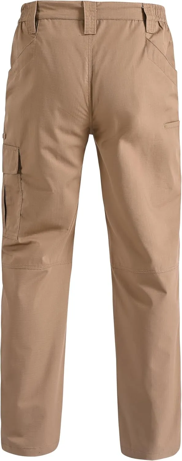 Mens Cargo Work Pants Ripstop Water Resistant Outdoor Tactical Utility Pants with 7 Pockets Hiking Construction Pants