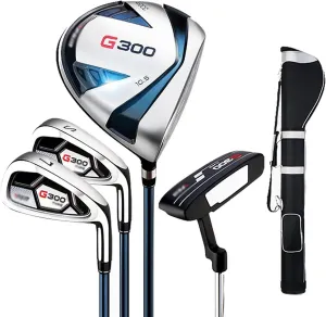 Men's Golf Club Set for Beginners, Right-Handed Set, Graphite Carbon Shaft, Anti-Skid Putter, Includes Ball Bag Storage Bag